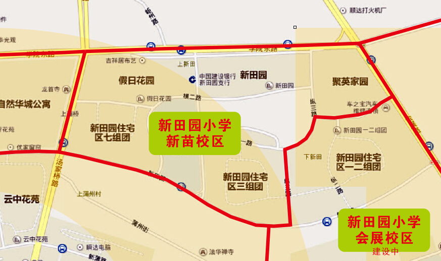 温州鹿城区小学学区划分示意图